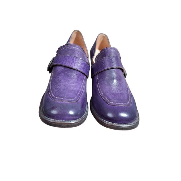Bed-Stu Oak Tree Farms Womens size 8 DYBA Leather Lavender Chunky Buckle Loafers - Picture 9 of 15